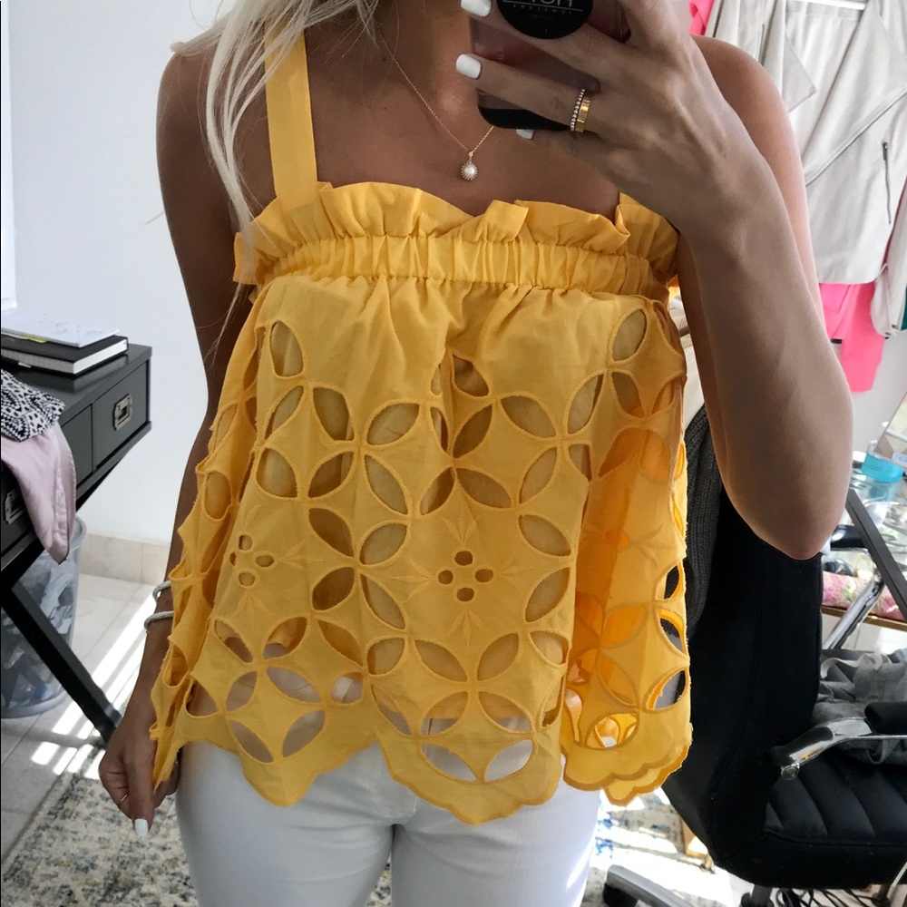 Yellow Embroidered Top - Picture 1 of 1